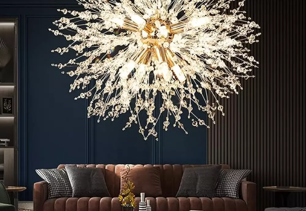 crystal and iron chandelier
